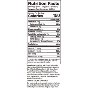 Source Cream and Onion Quevos Nutrition Facts
